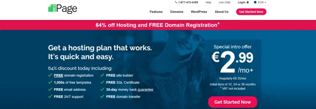 best-web-hosting-affiliate-programs-ipage-homepage-screenshot-1024x354